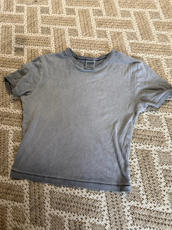 PINK Victoria's Secret Tops - PINK Victoria's Secret Heather Gray Crew Neck Tee